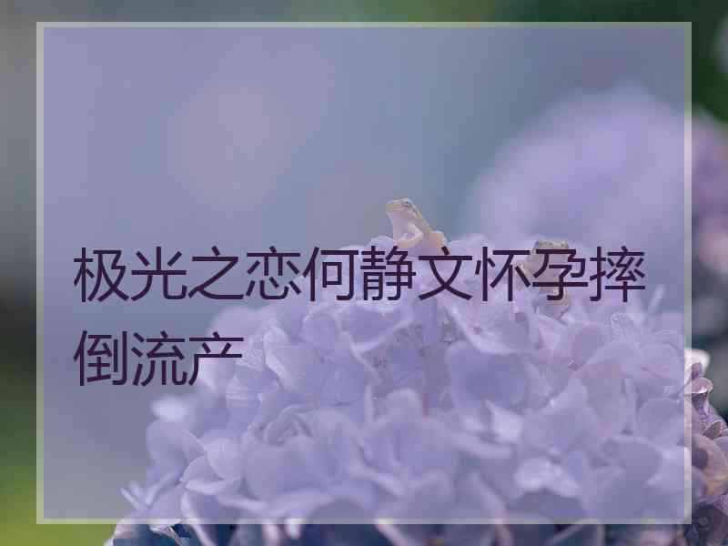 极光之恋何静文怀孕摔倒流产