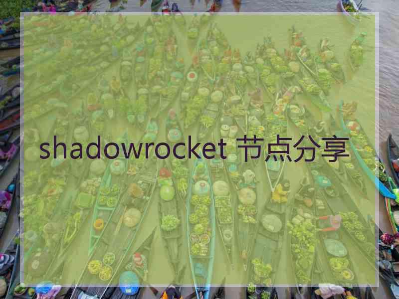 shadowrocket 节点分享