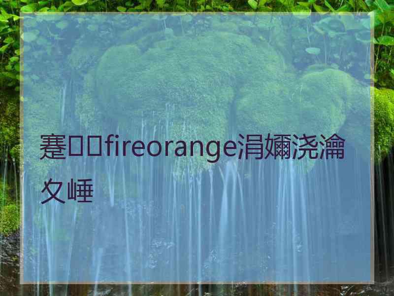 蹇fireorange涓嬭浇瀹夊崜