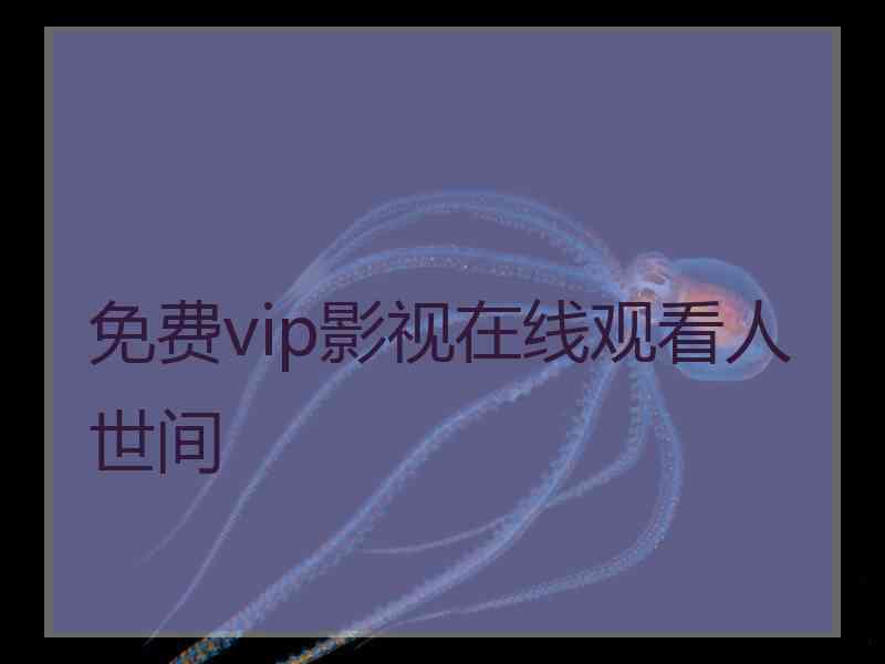 免费vip影视在线观看人世间