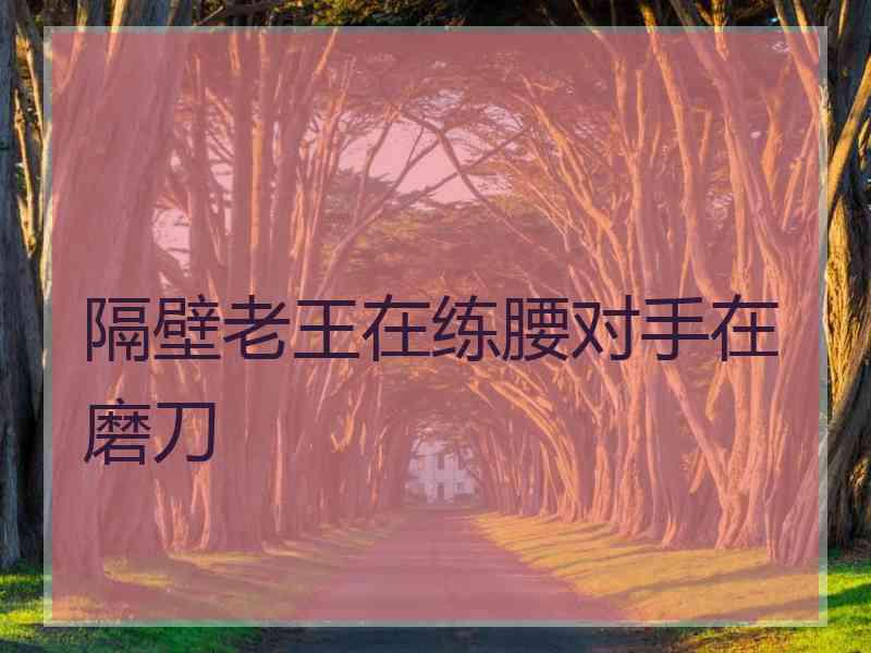 隔壁老王在练腰对手在磨刀