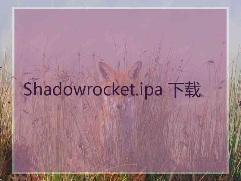 Shadowrocket.ipa 下载