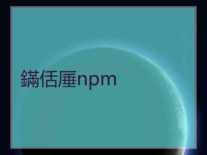 鏋佸厜npm