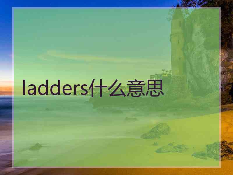 ladders什么意思