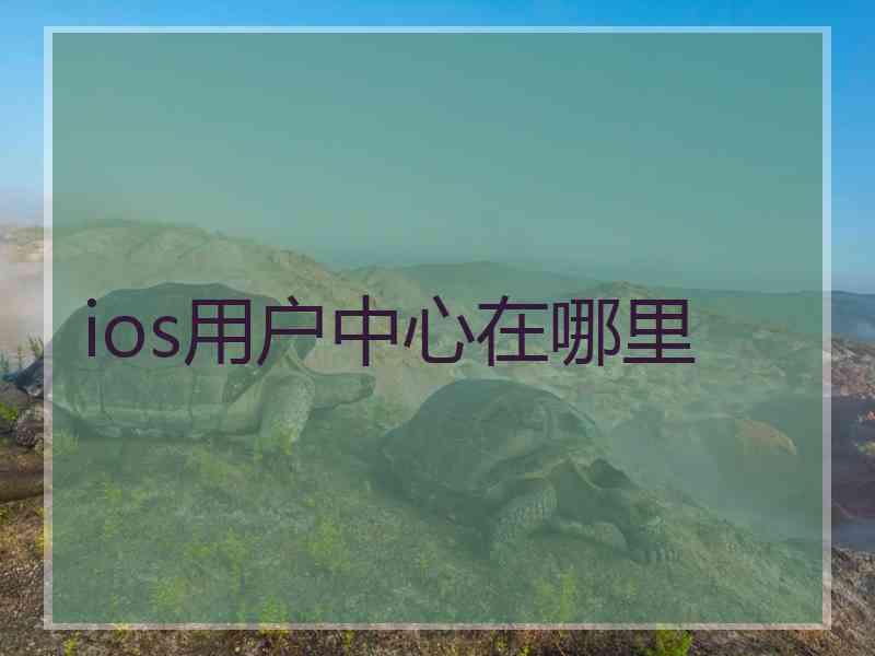 ios用户中心在哪里