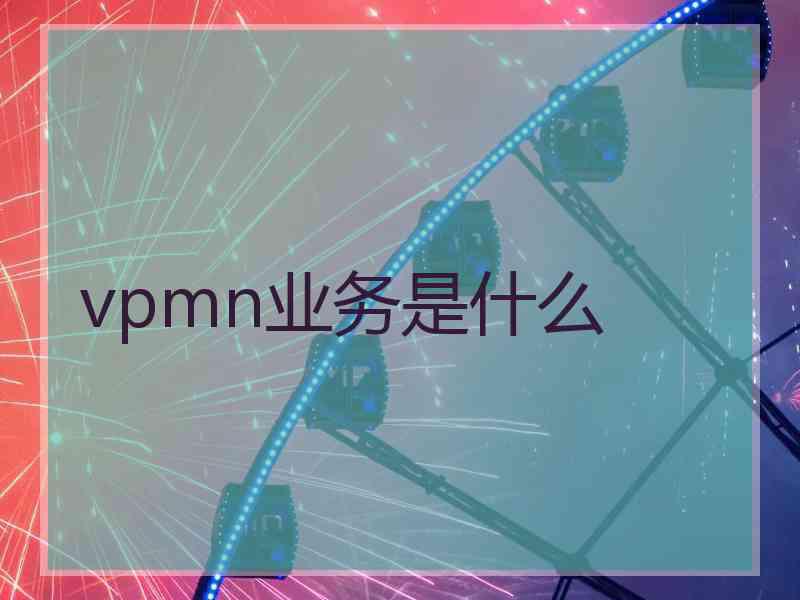 vpmn业务是什么