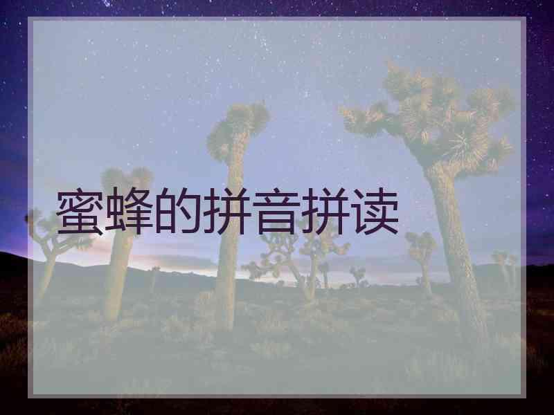 蜜蜂的拼音拼读