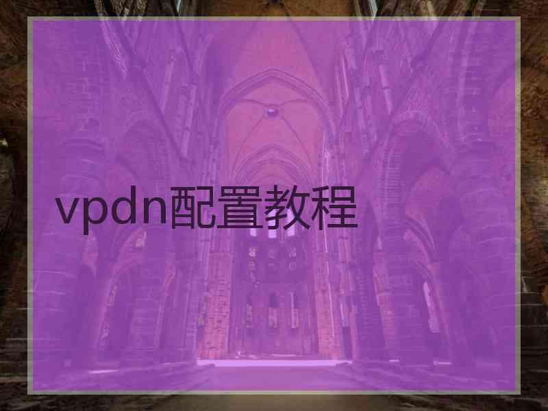 vpdn配置教程