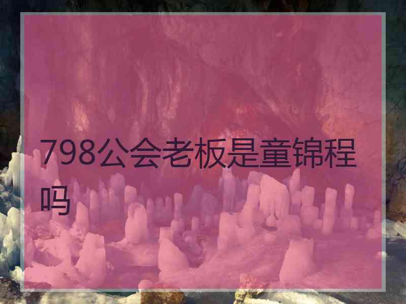 798公会老板是童锦程吗