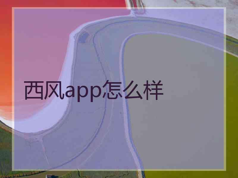 西风app怎么样