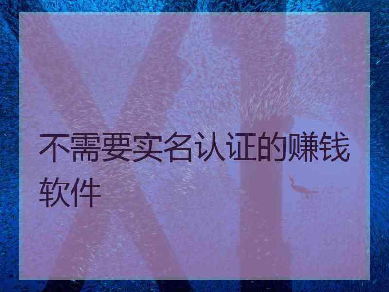 不需要实名认证的赚钱软件