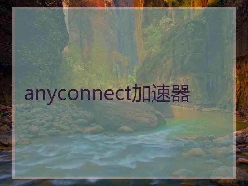 anyconnect加速器