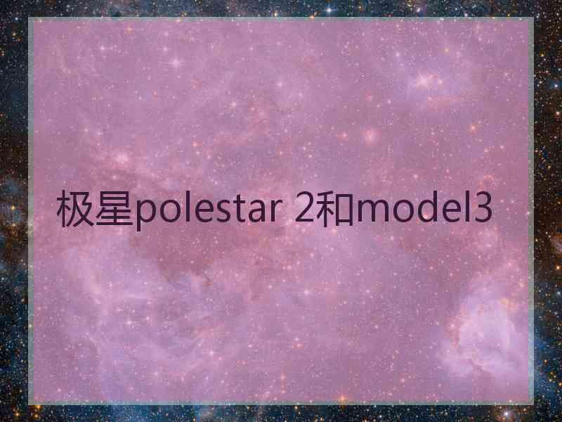 极星polestar 2和model3