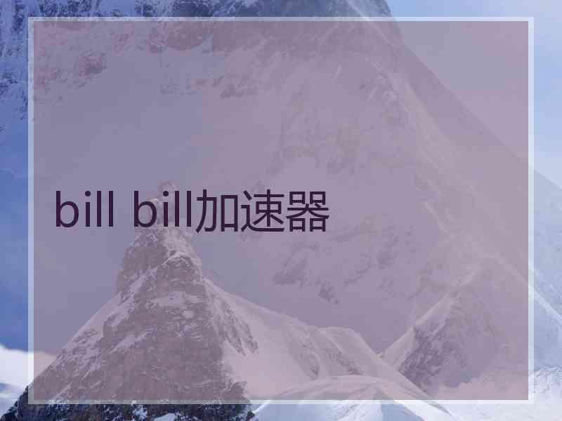 bill bill加速器