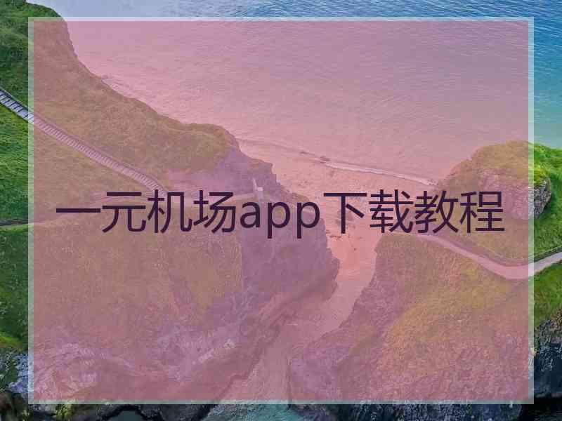 一元机场app下载教程