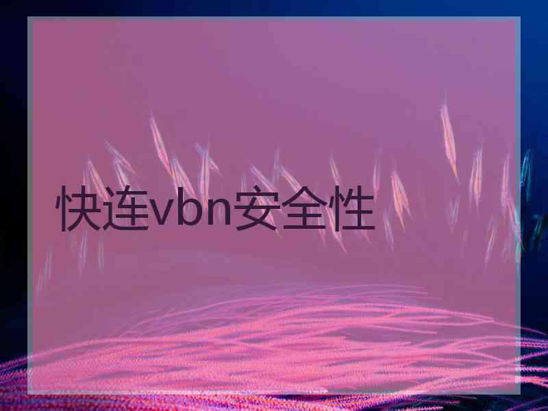 快连vbn安全性