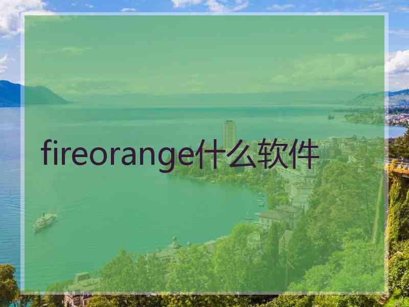 fireorange什么软件