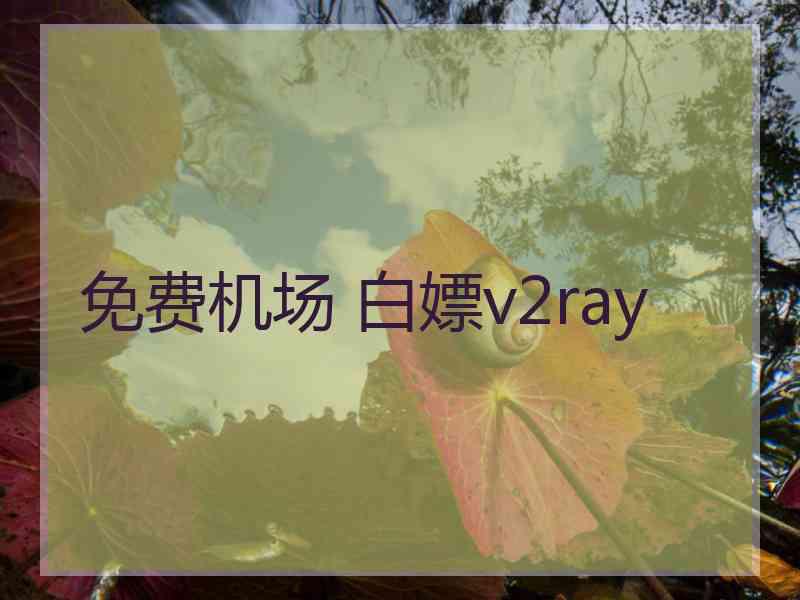 免费机场 白嫖v2ray