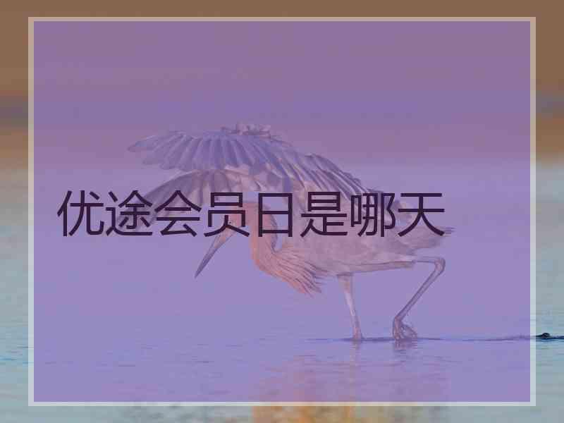 优途会员日是哪天