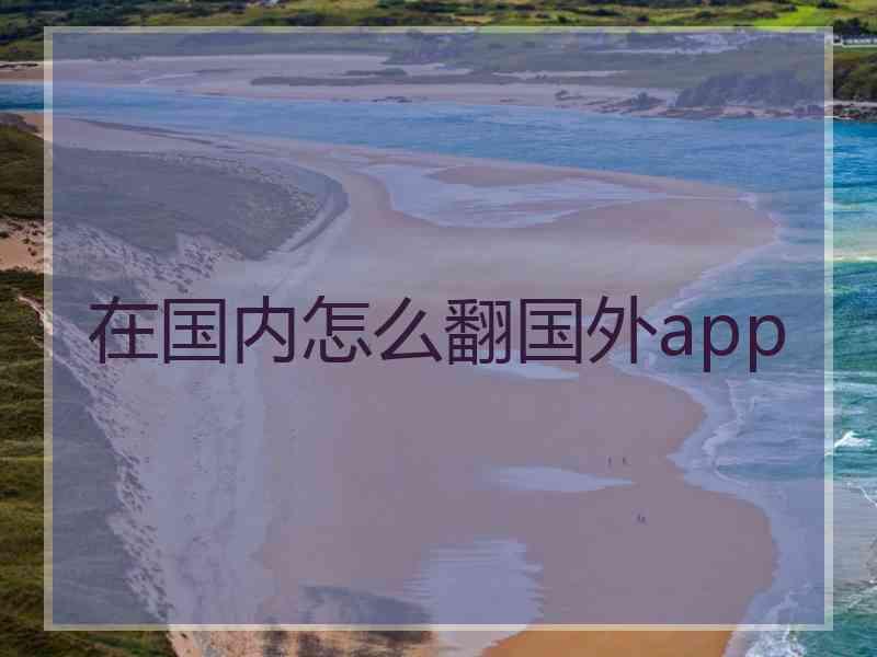 在国内怎么翻国外app