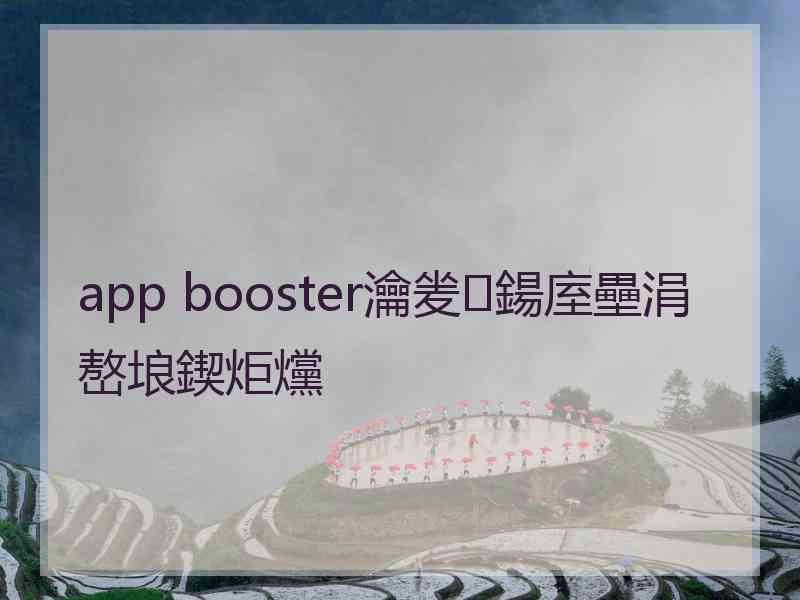 app booster瀹夎鍚庢壘涓嶅埌鍥炬爣