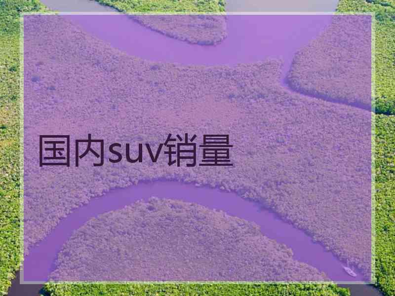 国内suv销量