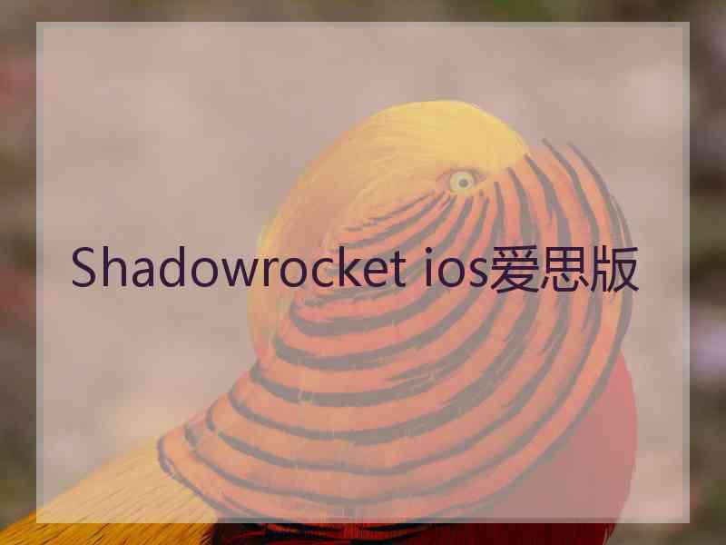 Shadowrocket ios爱思版