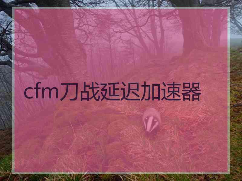 cfm刀战延迟加速器