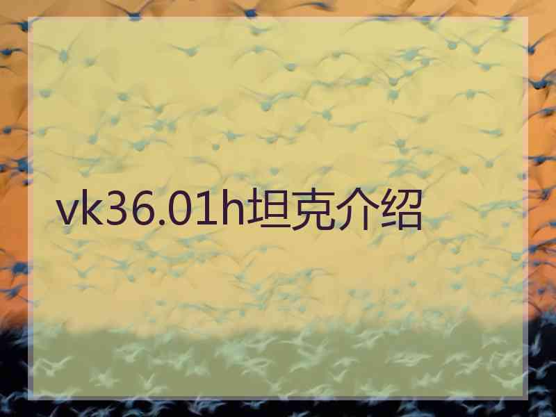 vk36.01h坦克介绍