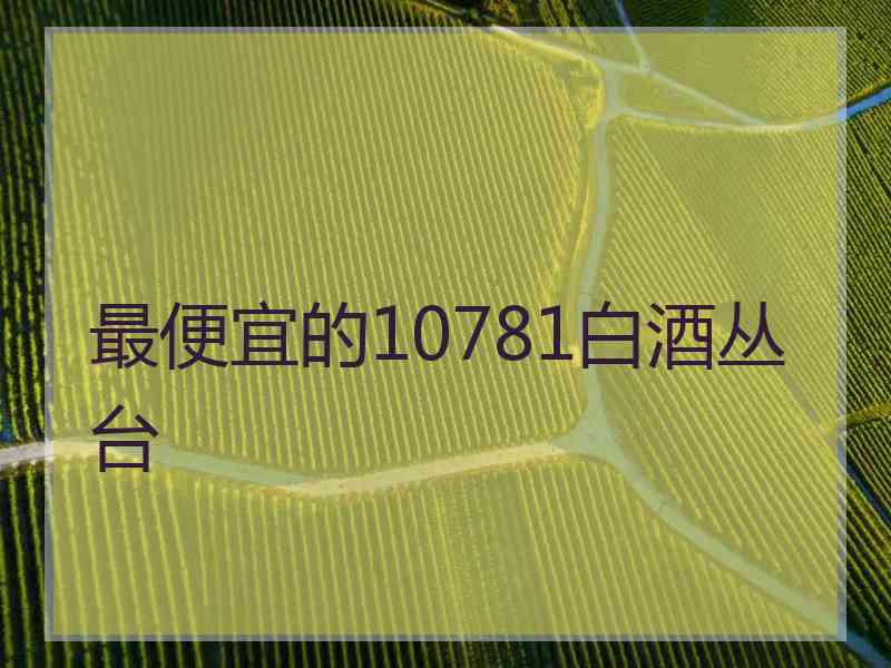 最便宜的10781白酒丛台