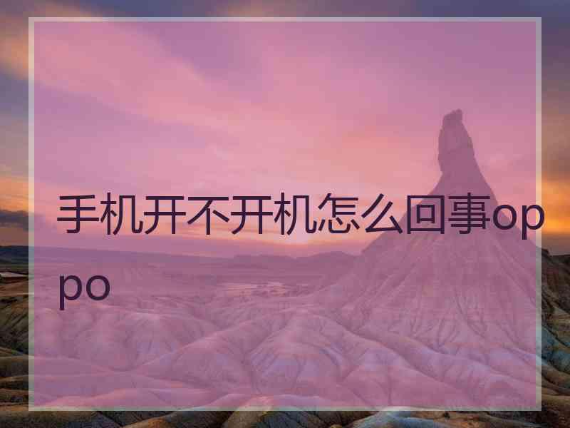 手机开不开机怎么回事oppo