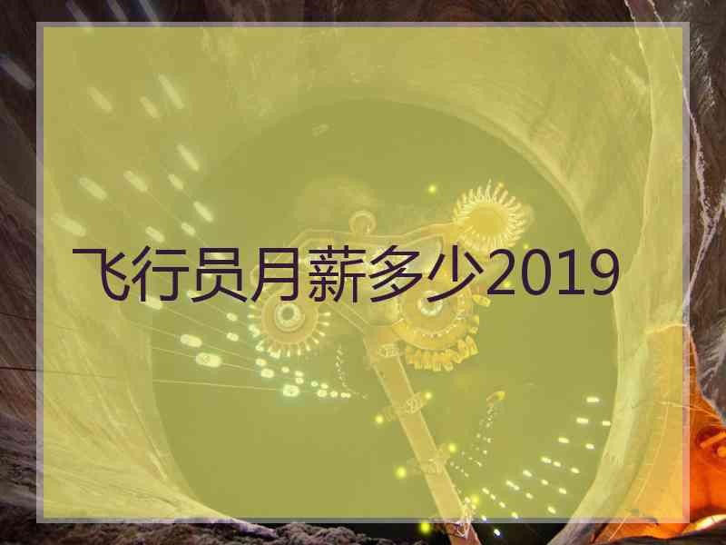 飞行员月薪多少2019