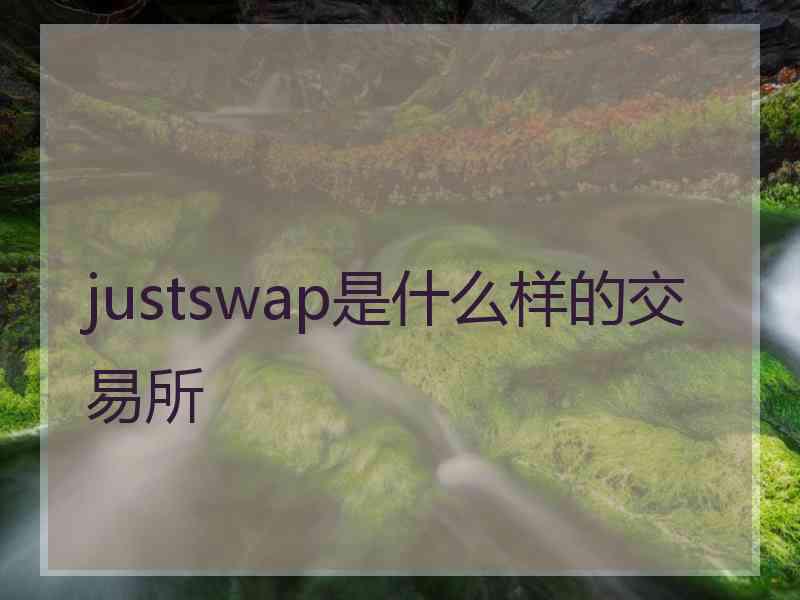 justswap是什么样的交易所