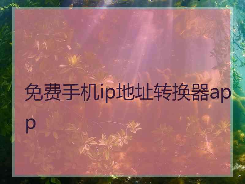 免费手机ip地址转换器app