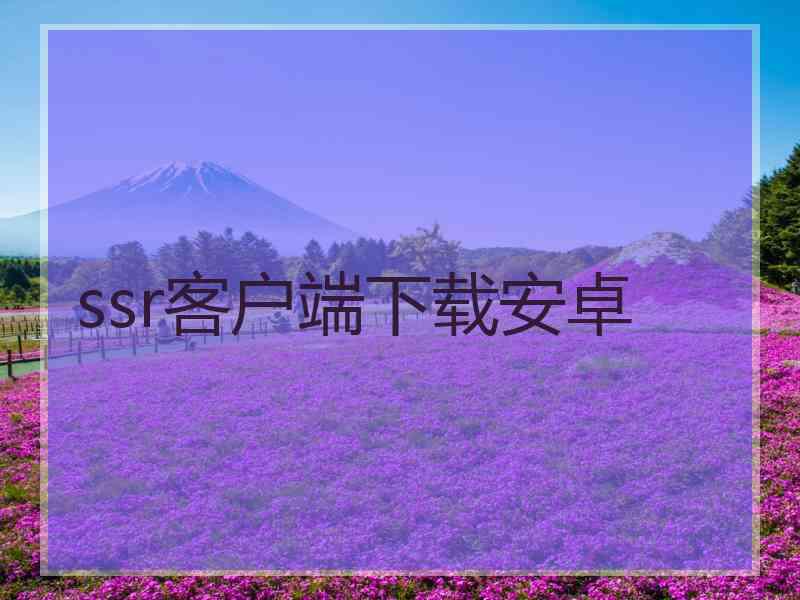 ssr客户端下载安卓