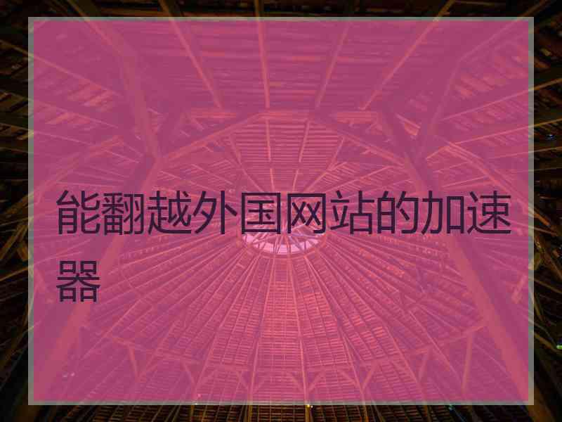 能翻越外国网站的加速器