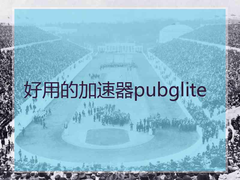 好用的加速器pubglite