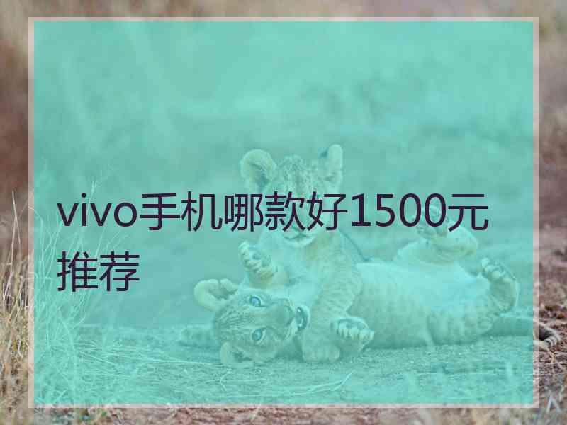 vivo手机哪款好1500元推荐