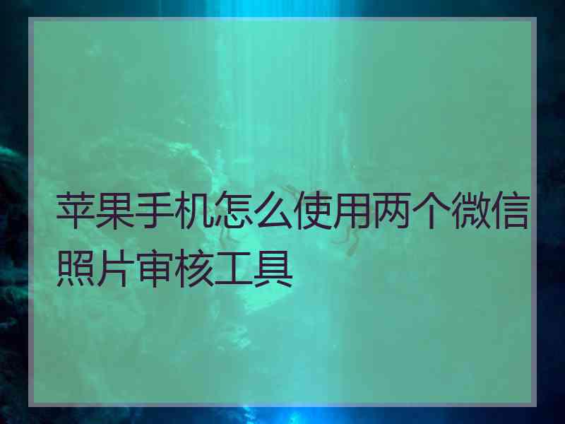 苹果手机怎么使用两个微信照片审核工具