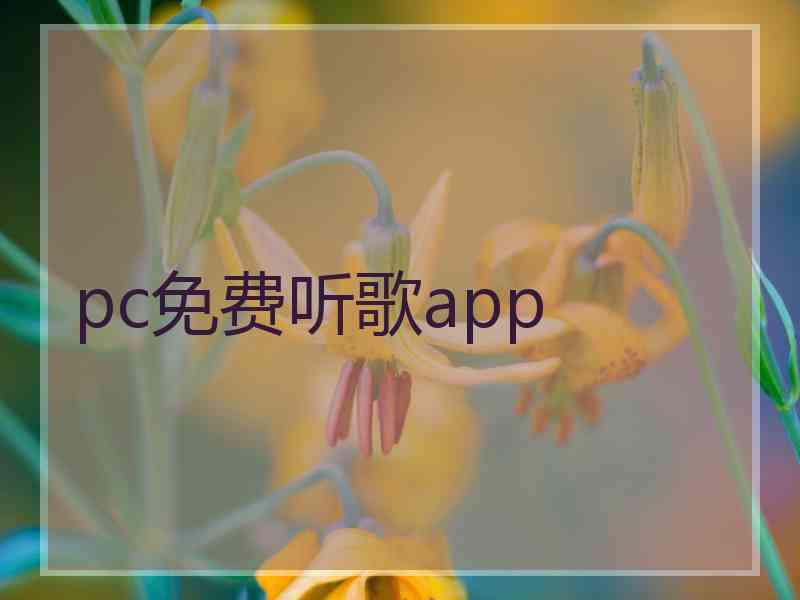 pc免费听歌app