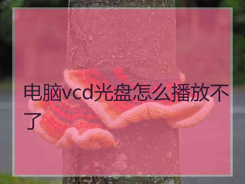 电脑vcd光盘怎么播放不了