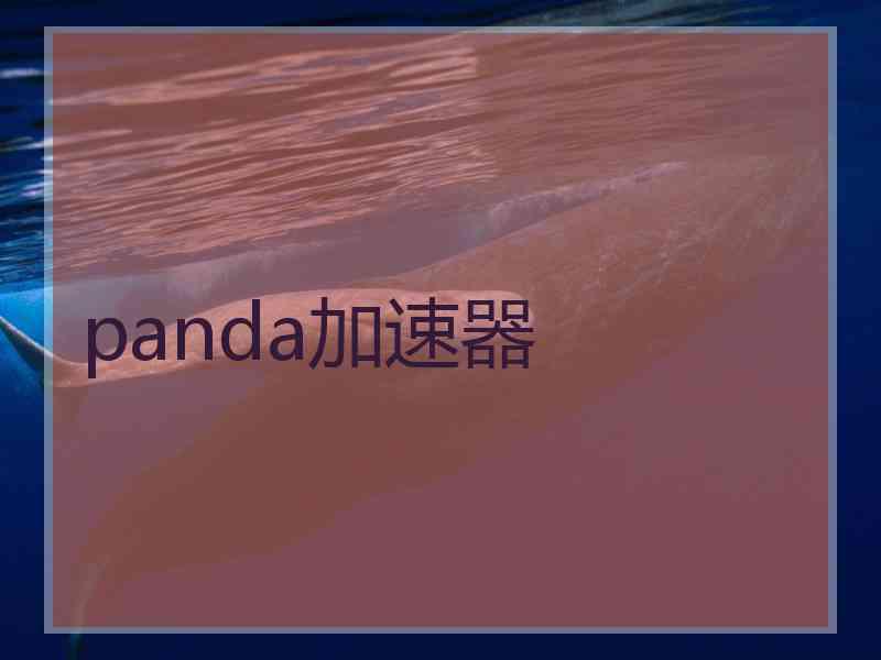 panda加速器