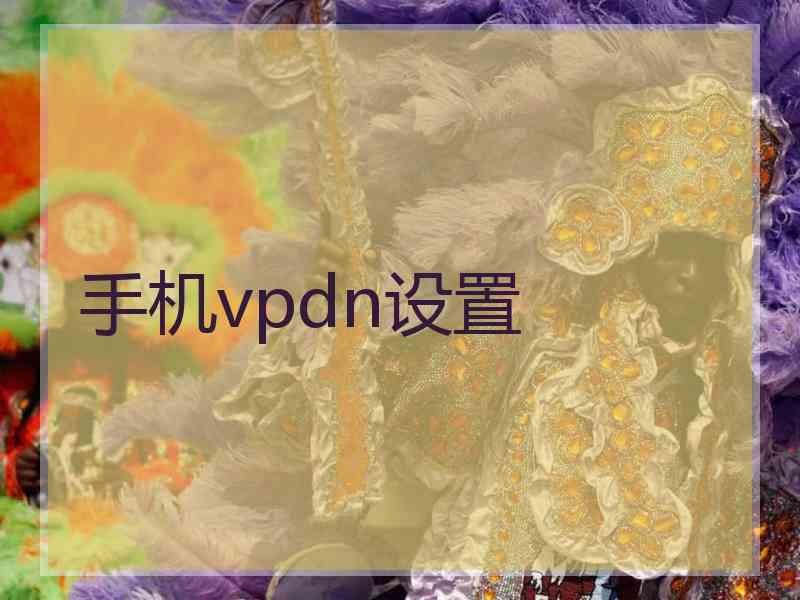 手机vpdn设置