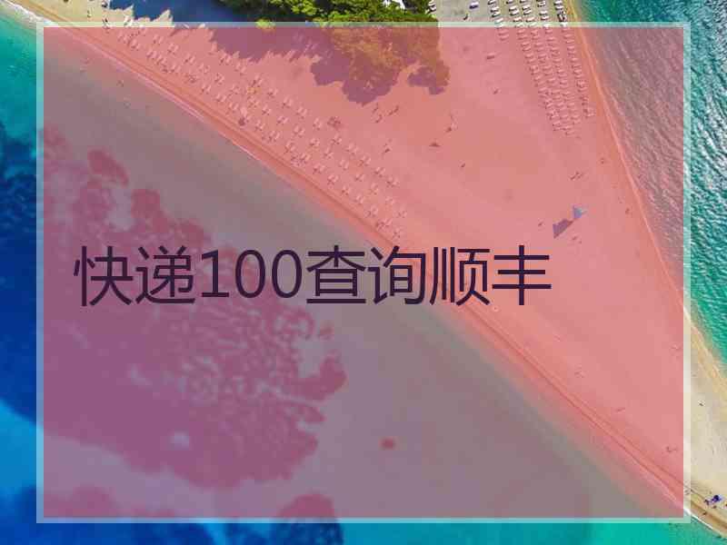 快递100查询顺丰