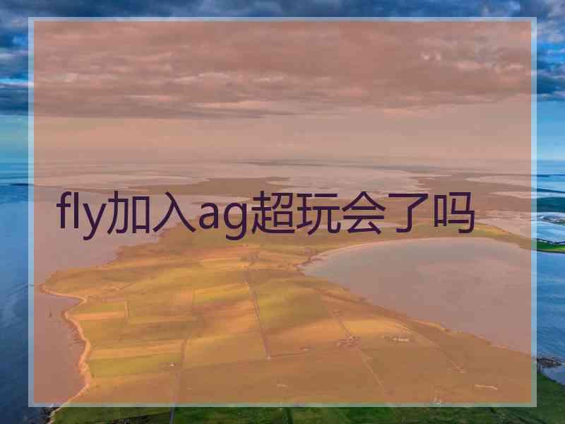 fly加入ag超玩会了吗