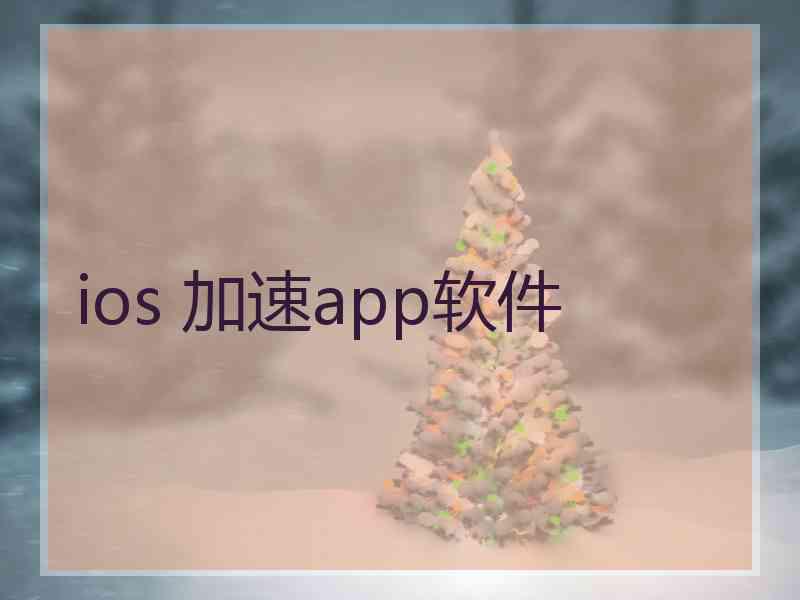 ios 加速app软件