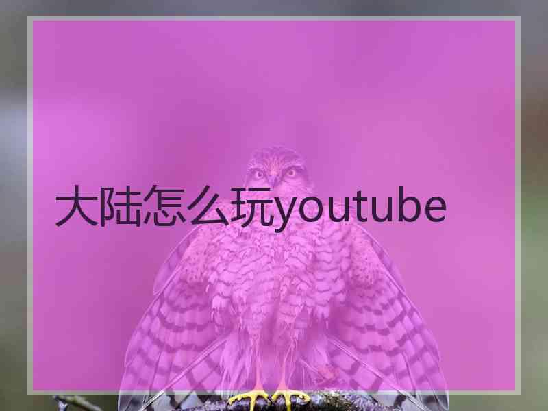 大陆怎么玩youtube