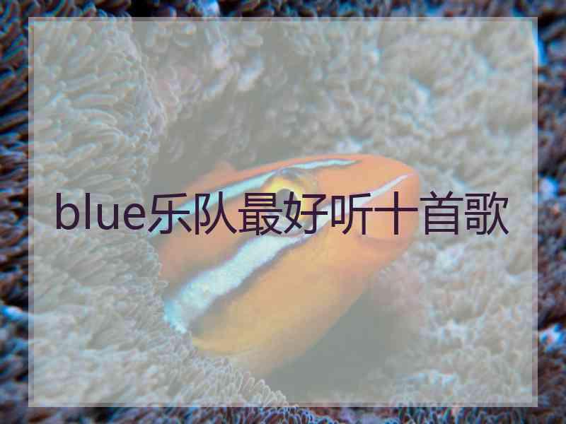 blue乐队最好听十首歌