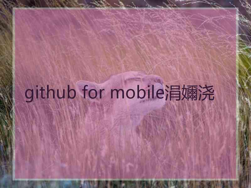 github for mobile涓嬭浇