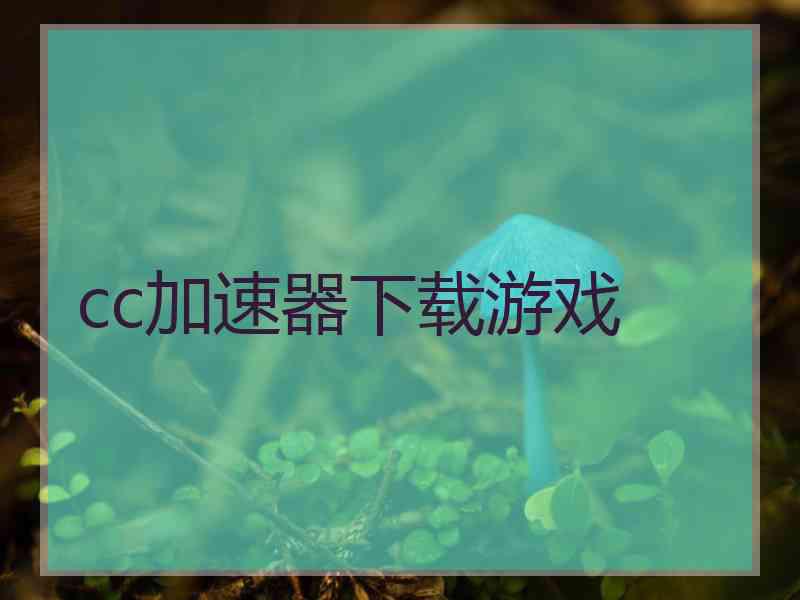 cc加速器下载游戏